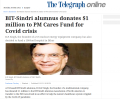 BIT-Sindri alumnus donates 1 dollar million to PM Cares Fund for Covid crisis.png